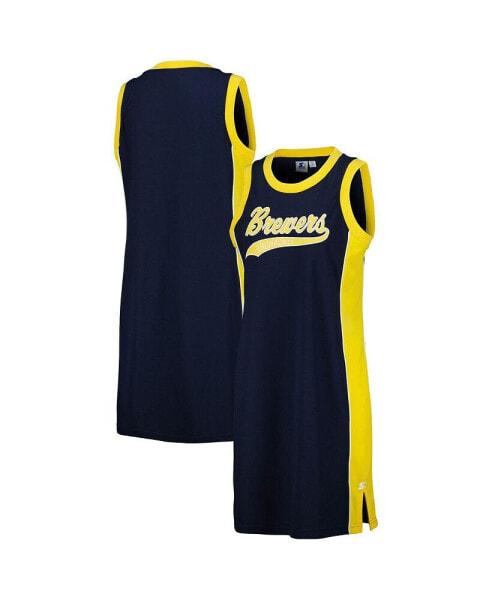 Women's Navy Milwaukee Brewers Slam Dunk Tank Sneaker Dress