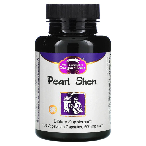 Травяные капсулы Dragon Herbs Pearl Shen, 500 мг, 100 вегетарианских капсул