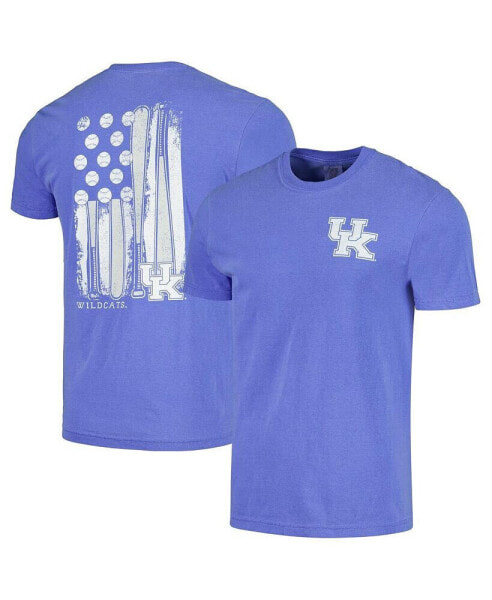 Men's Royal Kentucky Wildcats Baseball Flag Comfort Colors T-shirt