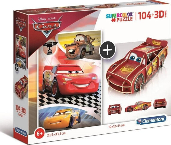 Пазл развивающий Clementoni 104 элемента модель 3D Cars