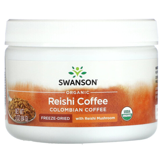 Цикорий органический кофе с рейши, колумбийский, 84 г (3 унции) Swanson