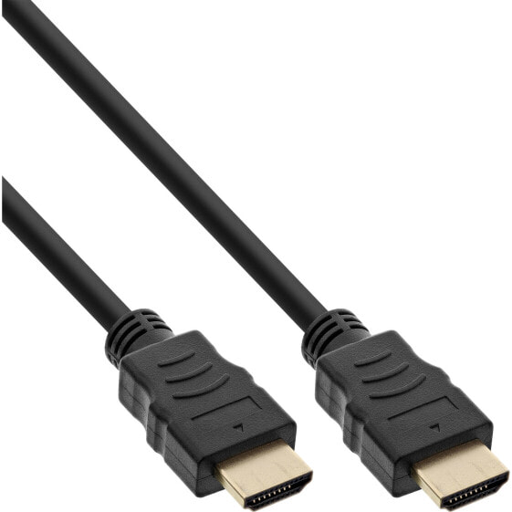 InLine High Speed HDMI Cable with Ethernet - M/M - black - golden contacts - 2m