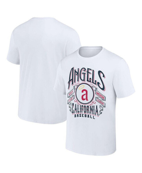 Men's Darius Rucker Collection by White California Angels Cooperstown Collection Distressed Rock T-shirt