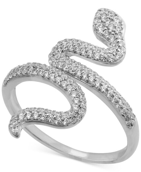 Cubic Zirconia Snake Ring in Sterling Silver, Created for Macy's