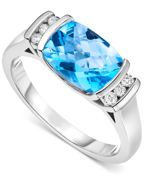 Кольцо Macy's Blue Topaz & Diamond