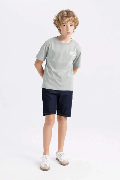 Erkek Çocuk T-shirt D0428a8/kh434 Lt.khakı