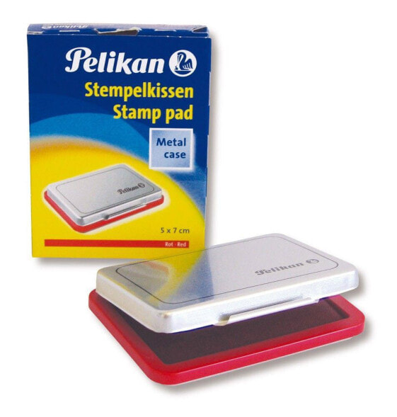 Pelikan Ink Pads in Metal Casing - Red,Silver - Metal - 70 mm - 50 mm