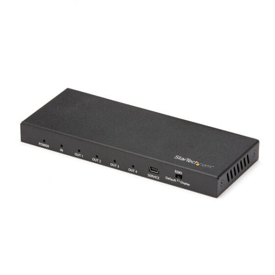 4-Port HDMI Splitter - 60Hz - HDMI - 4x HDMI - 3840 x 2160 pixels - Black - 4K Ultra HD - 60 Hz