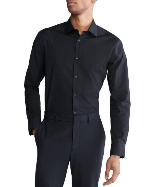 Men's Slim Fit Supima Stretch Long Sleeve Button-Front Shirt