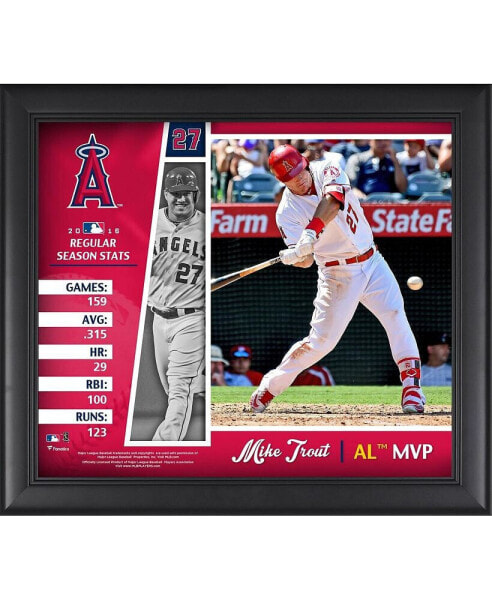 Mike Trout Los Angeles Angels Framed 15" x 17" 2016 American League MVP Collage