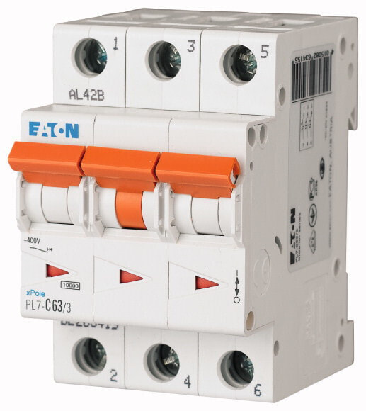 Eaton PXL-C63/3 - Miniature circuit breaker - 10000 A - IP20