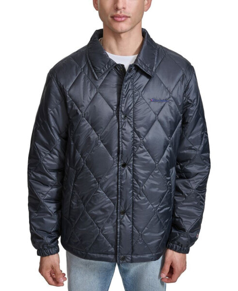 Men's Diamond Quilted Coaches Jacket