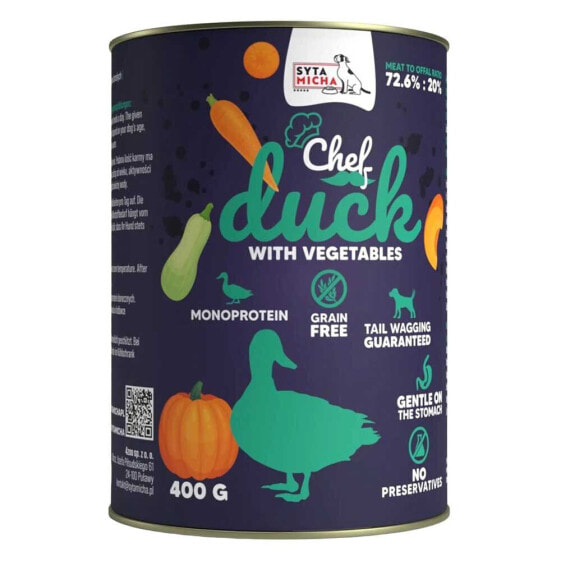 SYTA MICHA Chef Duck with vegetables 400g wet food for dog