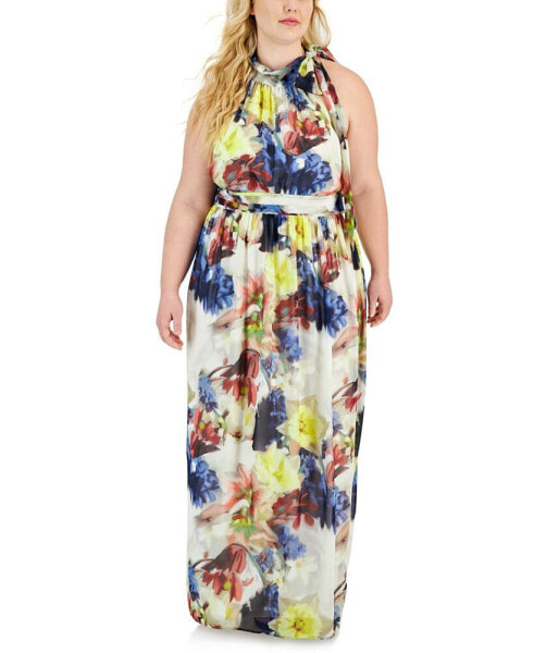 Plus Size Floral-Print Maxi Dress