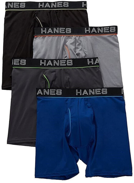 Hanes 264122 Men's 4-Pk. Platinum Comfort Flex Fit Boxer Briefs Size Small