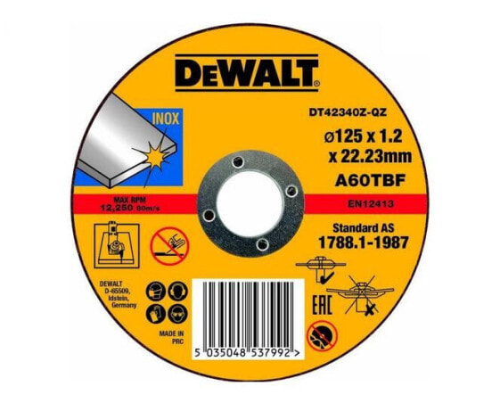 Диск для резки металла DeWalt 125 x 1,2 x 22,2 мм INOX