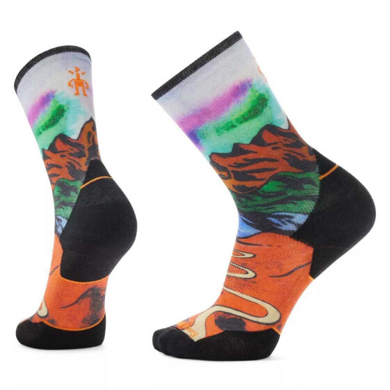 SMARTWOOL Run Targeted Cushion Singletrack Print crew socks