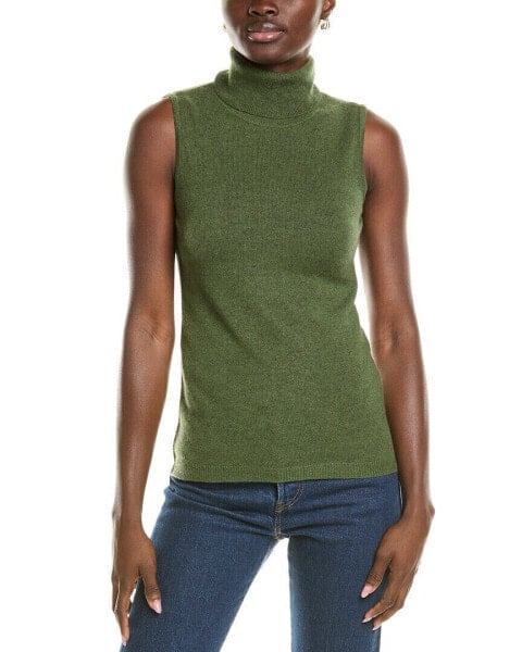 Forte Cashmere Sleeveless Turtleneck Cashmere Sweater Women's