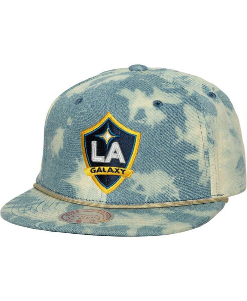 Men's Blue LA Galaxy Acid Wash Snapback Hat