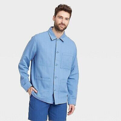 Men's Tailored Work Shacket - Goodfellow & Co Blue XL