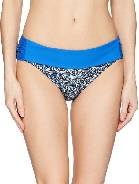 prAna Women's 176549 Sirra Bikini Bottoms, Blue Seashells Swimwear Size S