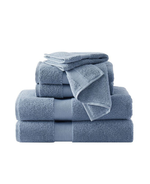 Solid Turkish Cotton Towel Set, 6 Piece