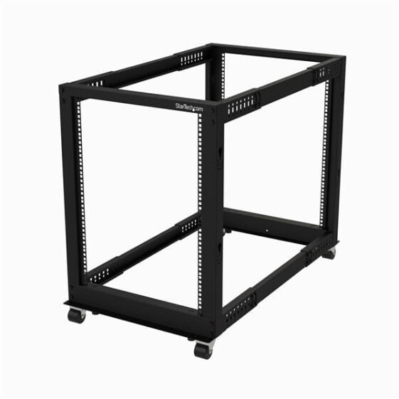 StarTech.com 15U 19" Open Frame Server Rack - 4 Post Adjustable Depth 22-40" Mobile - Free Standing Rolling Network/Computer Equipment Data Rack - Dell PowerEdge HP ProLiant ThinkServer - Freestanding rack - 15U - 544 kg - Cable management - Castor wheels - 27.4 kg