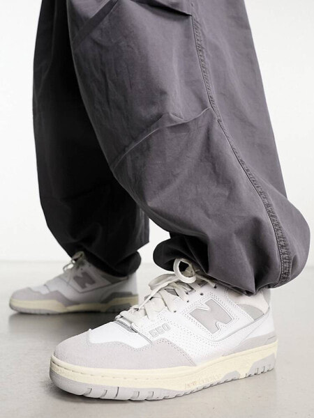 New Balance 550 trainers in white & grey