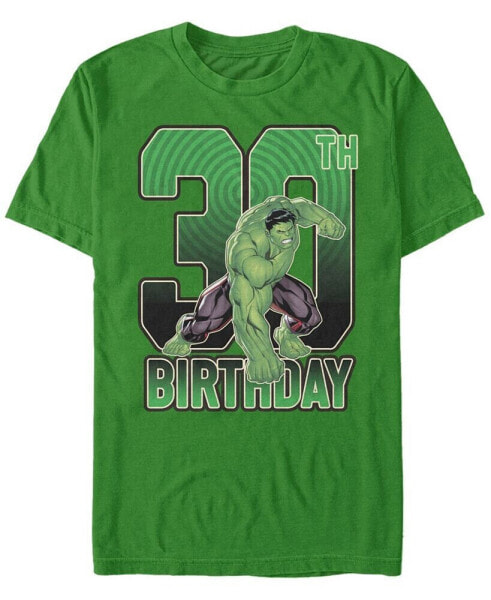 Men's Marvel Hulk Smash 30th Birthday Short Sleeve T-Shirt
