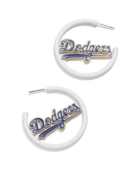 Women's Los Angeles Dodgers Enamel Hoop Earrings