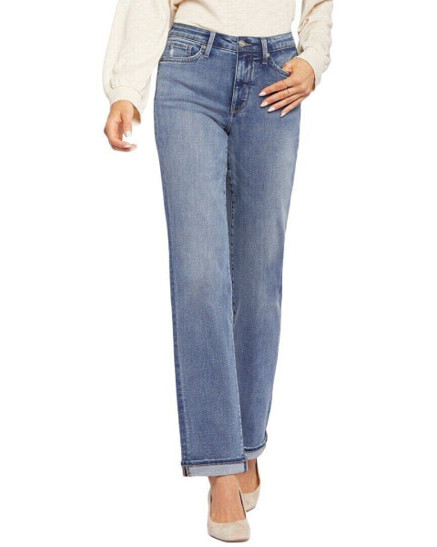 Nydj Relaxed Roll Cuffs Romance Straight Leg Jean Women's 00