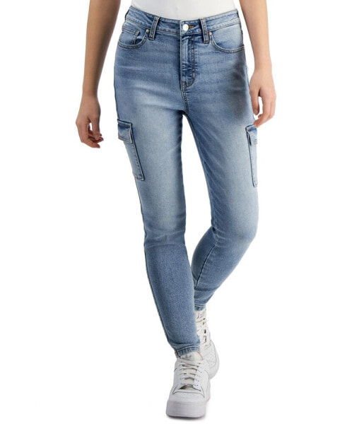 Juniors' High-Rise Skinny Cargo Jeans