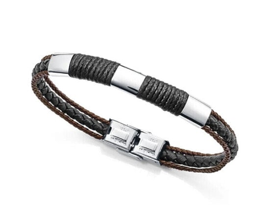 Elegant men´s leather bracelet Magnum 14118P01010