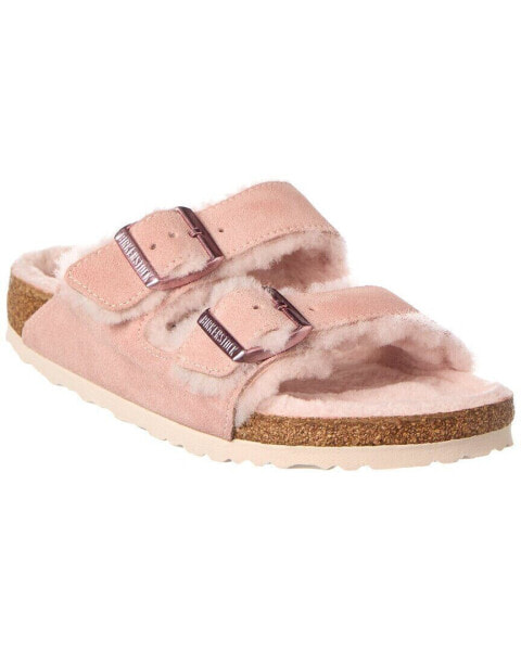 Birkenstock Arizona Narrow Suede & Shearling Sandal Women's