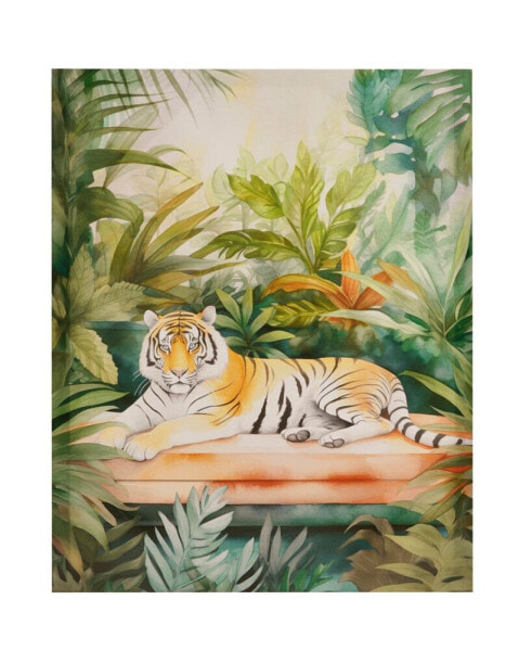 Jungle Feline Jungle Tiger Canvas Wall Art