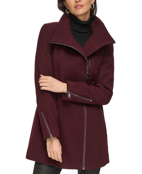Womens Asymmetrical Zip Coat, Created for Macys