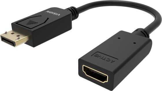 Vision TC-DPHDMI/BL - HDMI Type A (Standard) - DisplayPort - Male - Female - Straight - Straight