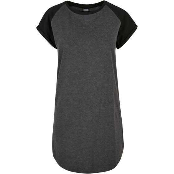 URBAN CLASSICS Contrast Raglan Short Sleeve Dress