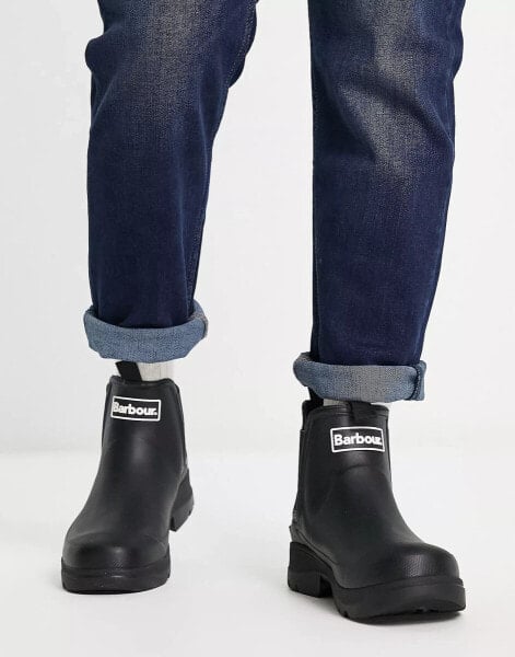 Barbour Nimbus ankle length wellington boots in black