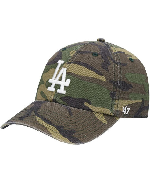 Men's '47 Camo Los Angeles Dodgers Team Clean Up Adjustable Hat