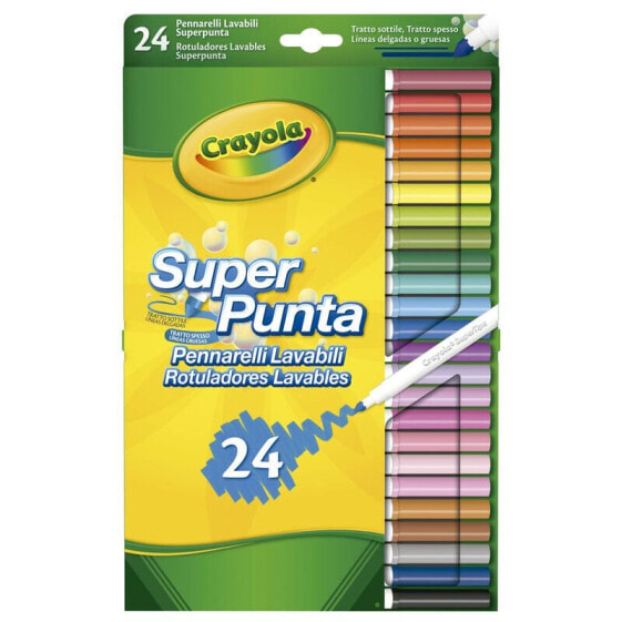 CRAYOLA Washable Super Line Markers 24 Pack