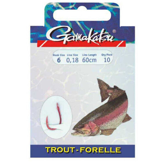 Крючок рыболовный Gamakatsu Trout 3610N Tied 0.220 мм 150 см