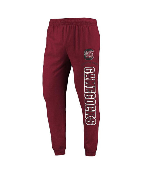 Men's Garnet, Heather Charcoal South Carolina Gamecocks Meter Long Sleeve Hoodie T-shirt and Jogger Pajama Set