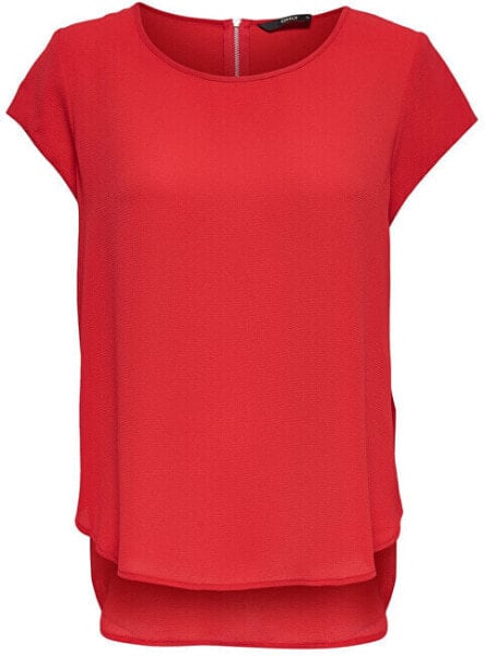 Womens blouse ONLVIC W / S SOLID TOP NOOS WVN High Risk Red