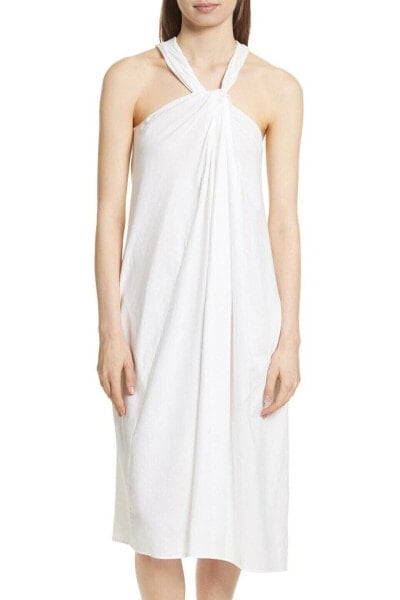 Vince 154497 Women's Twist Front Dress Sleeveless Optic White Sz. Large