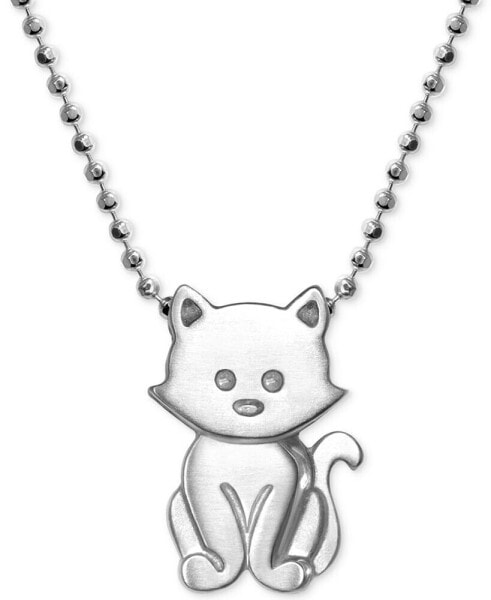 Kitten 16" Pendant Necklace in Sterling Silver