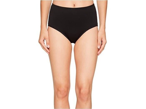 TYR Women's 181922 Solid High Waist Bikini Bottom Swimwear Black Size 6