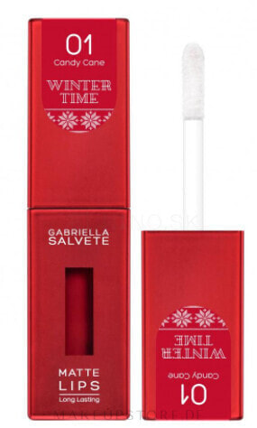 Matter Lippenstift - Gabriella Salvete Winter Time Matte Lips Long Lasting 01 - Candy Cane