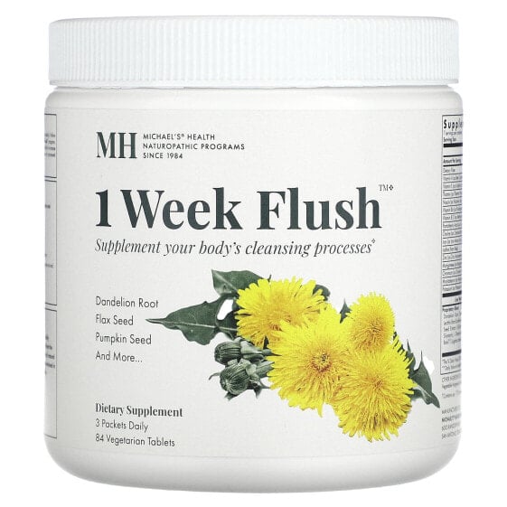Препарат для очищения организма Michael's Naturopathic 1 Week Flush, 84 вегетарианских таблетки