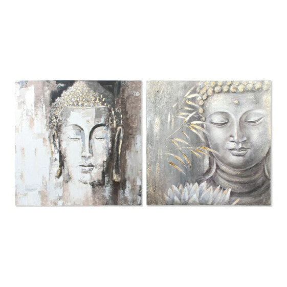 Картина декоративная Восточный Будда DKD Home Decor CU-179192 100 x 3,8 x 100 см (2 шт)